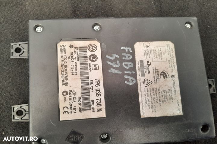 Modul Bluetooth 7P6035730N 7P6035730N Skoda Fabia 5J [facelift] [2010 - 3