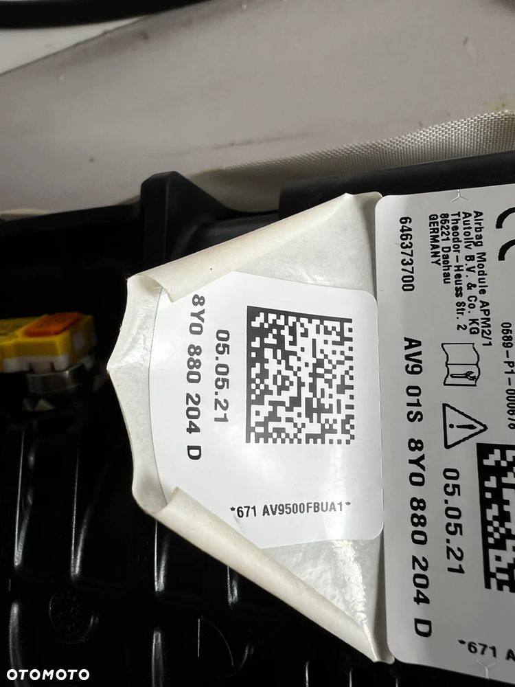 AUDI A3 S3 8Y PODUSZKA AIRBAG PASAŻERA 8Y0880204 D - 3