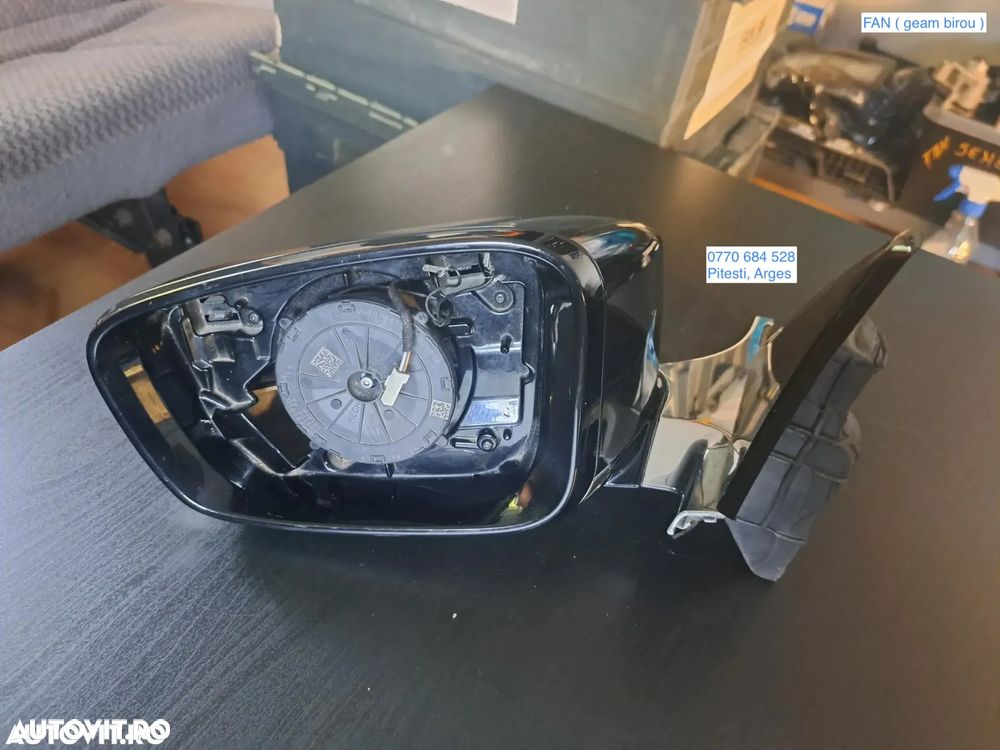 Oglinda retrovizoare exterioara stanga electrica fara sticla negru cu chrome Originala BMW G11+LCI G12+LCI 2016-2022 - 1