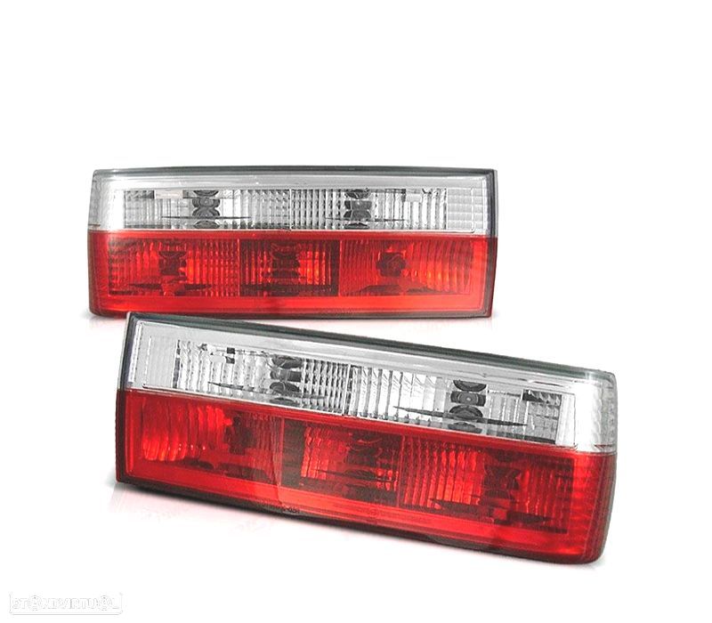 FAROLINS TRASEIROS BMW E30 87-90 CABRIO TOURING 90-93 VERMELHO BRANCO - 1