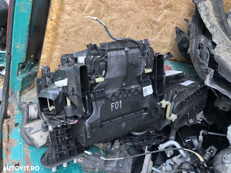 Planșă bord piele BMW 740d 30 F01 02 joystick aeroterma panglică LHD - 2