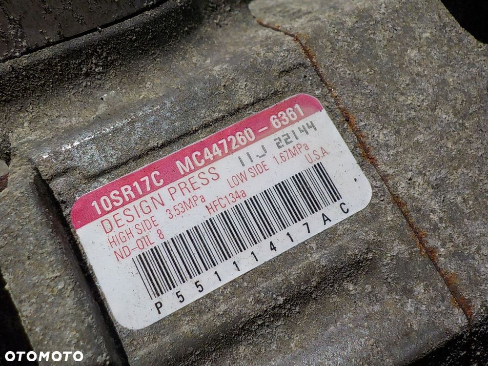 CHRYSLER VOYAGER V 2.8 CRDI SPRĘŻARKA POMPA KLIMATYZACJI 447260-6361 - 4
