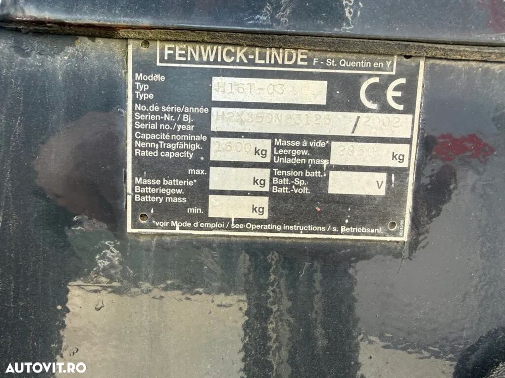 Linde H16T-03, CATARG DUPLEX - 2