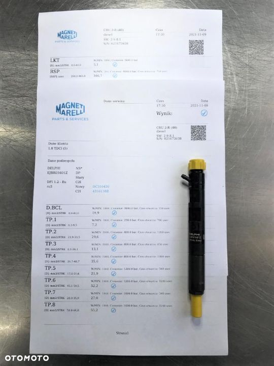 WTRYSKIWACZ TEST EJBR01601Z 1.8 TDCI WTRYSK WYDRUK IMA FORD FOCUS MK1 CONNECT RENAULT DELPHI - 4