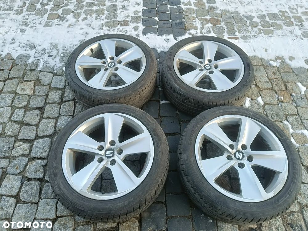 Felgi Aluminiowe 17 Seat Leon 5x112 7,5Jx17 H2 ET51 Skoda VW Audi 5F0601025B - 1