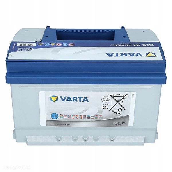 AKUMULATOR VARTA BLUE 72AH 680A E43 P - 6