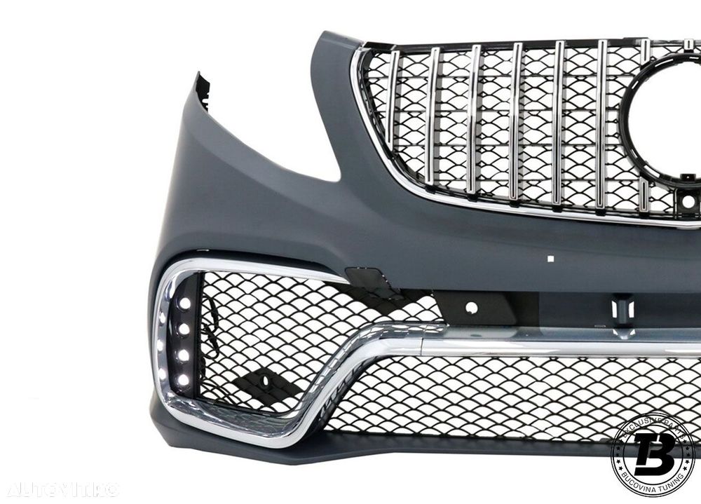 Pachet Exterior compatibil cu Mercedes V Class W447 AMG Design - 5