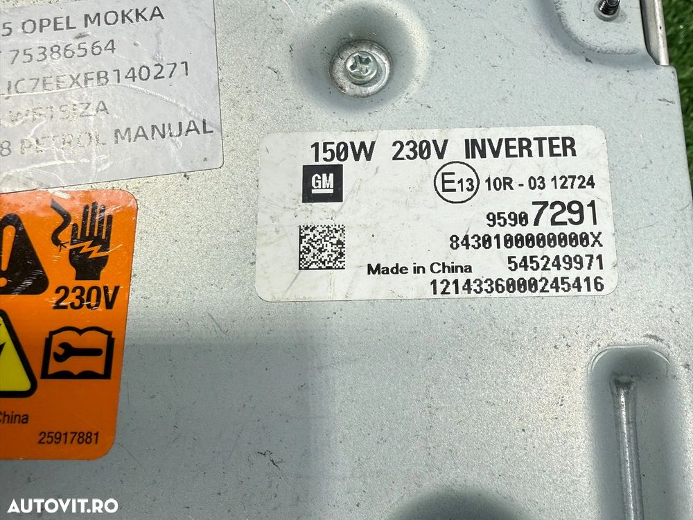 CALCULATOR INVERTOR OPEL MOKKA 1.6 BENZINA 2015 COD OEM 545249971 10R0312724 2012-2016 - 8