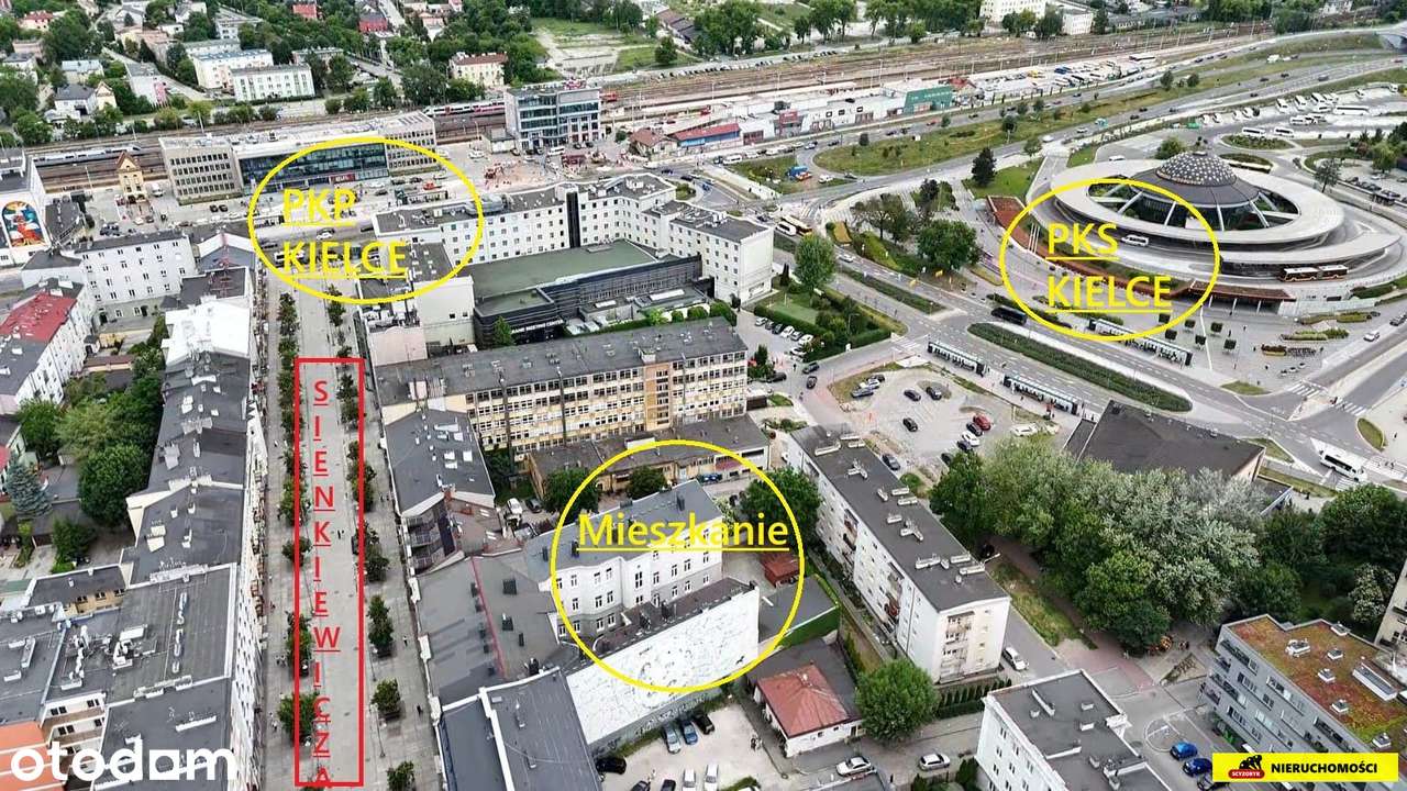 4 pokoje 79,4m2 ścisłe centrum Kielc ul. Sienkie