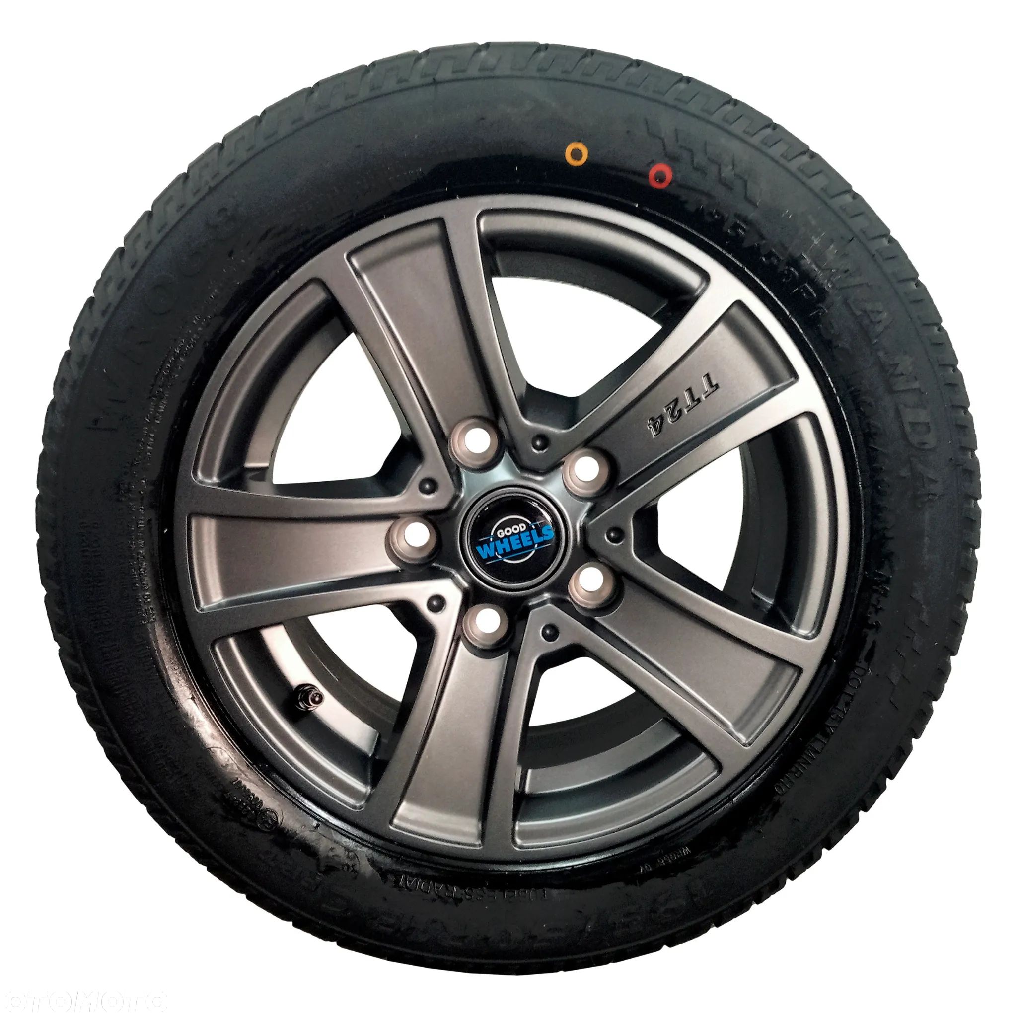 KOŁO 195/50 R13C WANDA 5x112 FELGA ALUMIOWA GRAFITOWA MAT PRZYCZEPA OPONA - 1