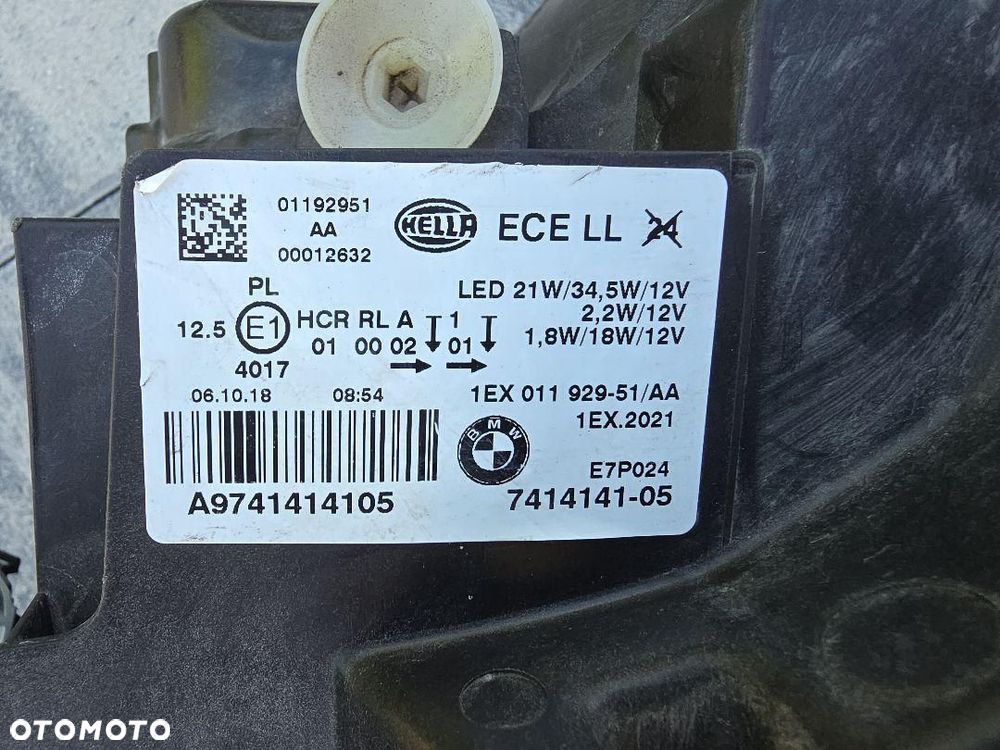 BMW 1 F20 F21 LIFT LCI Lampa lewa przód Full Led 7414141-05 Chrom - 10