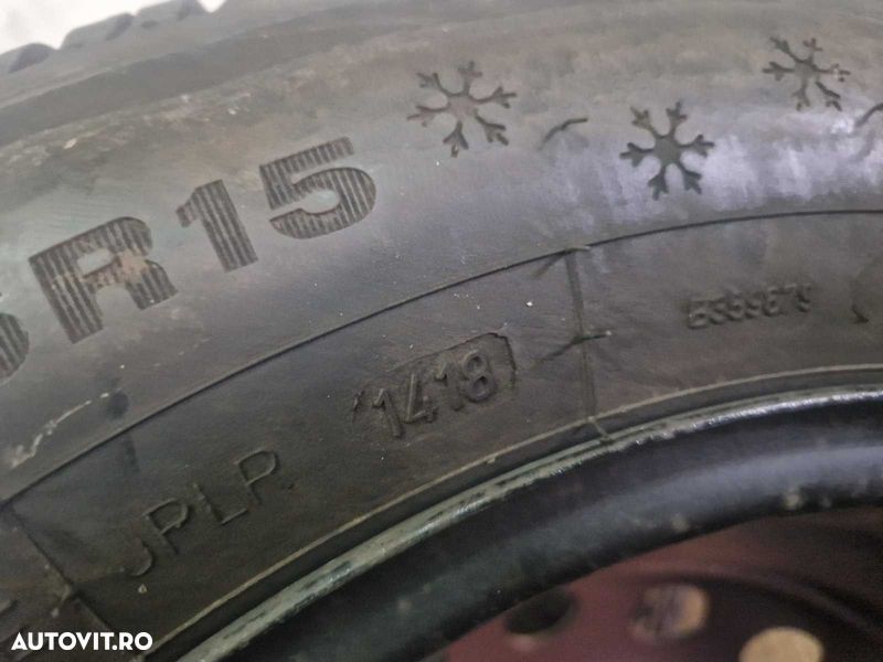 2 Dunlop R15 195/65/ Anvelope de iarnă DOT1418 - 3