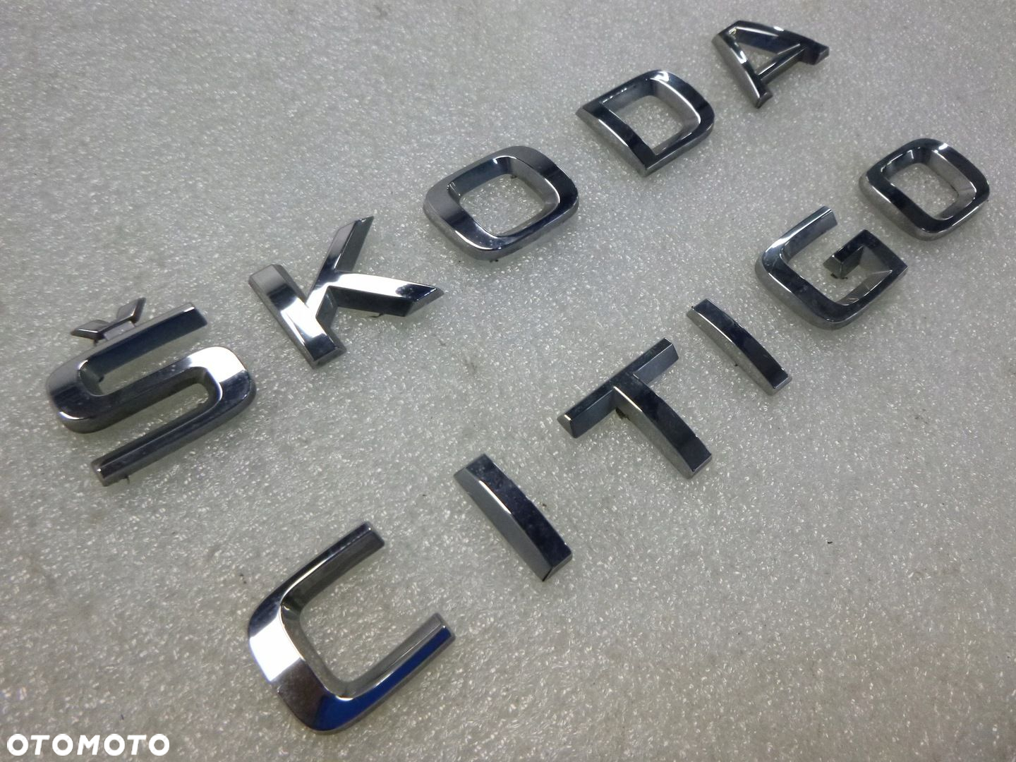 SKODA CITIGO NAPIS LOGO EMBLEMAT LITERA LITERY CHROM - 3