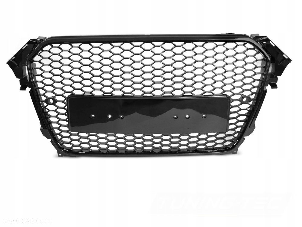 Atrapa Grill Kratka Plaster miodu czarna RS S4 look Audi A4 B8 8k Lift 11- - 1