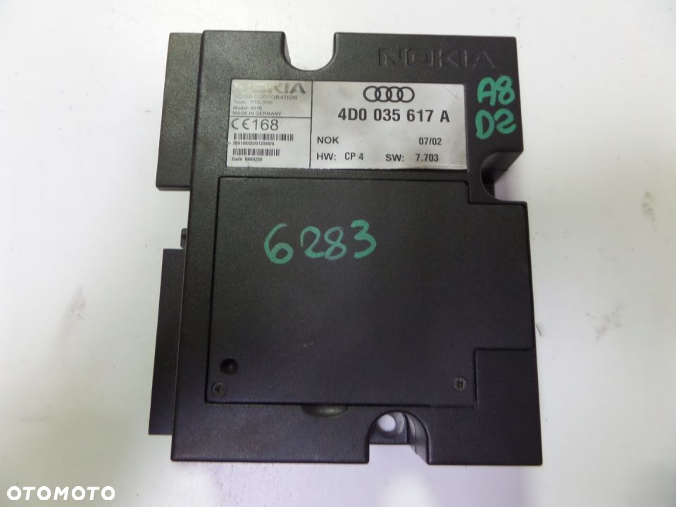 6283 MODUŁ GSM NOKIA 4D0035617A AUDI A8 D2 - 1