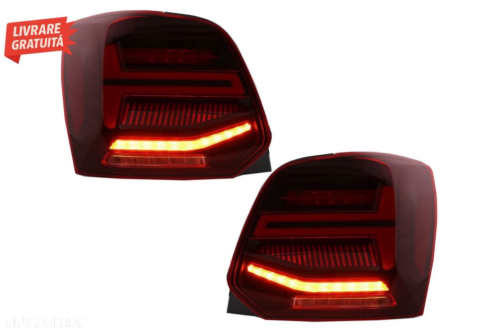Stopuri Full LED VW POLO 6R 6C 61 (2011-2017) Semnal Dinamic Led Vento Look- livrare gratuita - 12