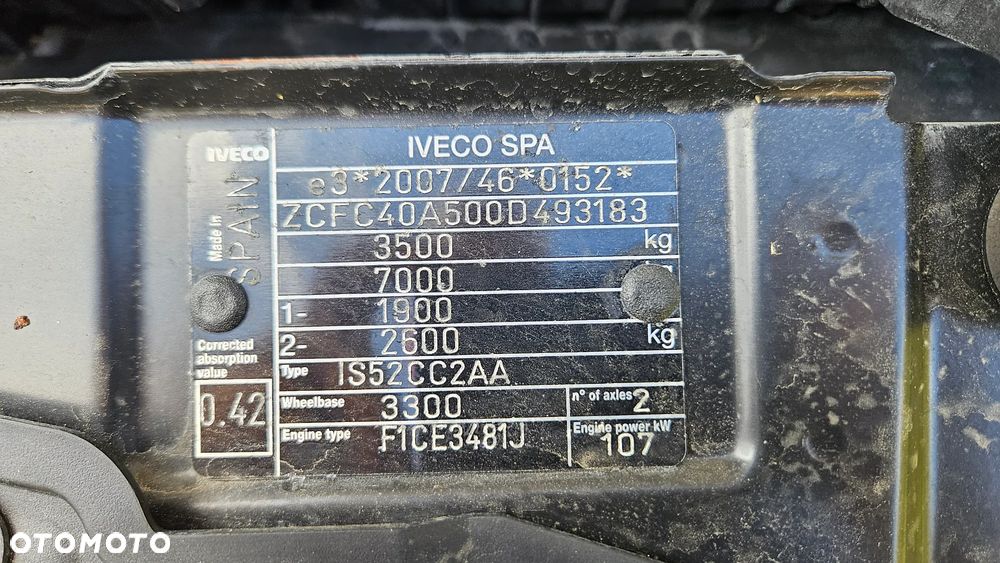 Iveco DAILY 40C15 35C L3H2 BLASZAK SREDNIAK HAK 3500 KG - 31
