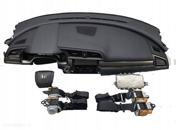 komplet poduszki deska pas pasy honda civic type r - 1