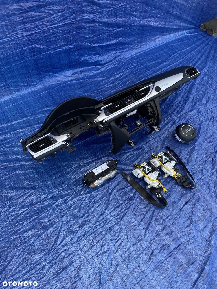 AUDI A6C7 4G LIFT DESKA ROZDZIELCZA KONSOLA HEAD UP KOKPIT PODUSZKI AIRBAG PASY 11-18 ORYGINAŁ KOMPLET - 10