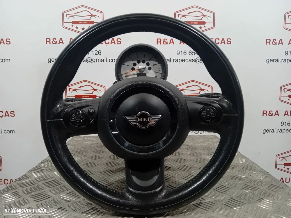 Volante com Airbag Mini Cooper R56 De 3 braços em Pele - 12