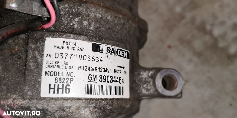 Compresor AC Astra K 39034464, 1.6cdti, B16DTH - 2