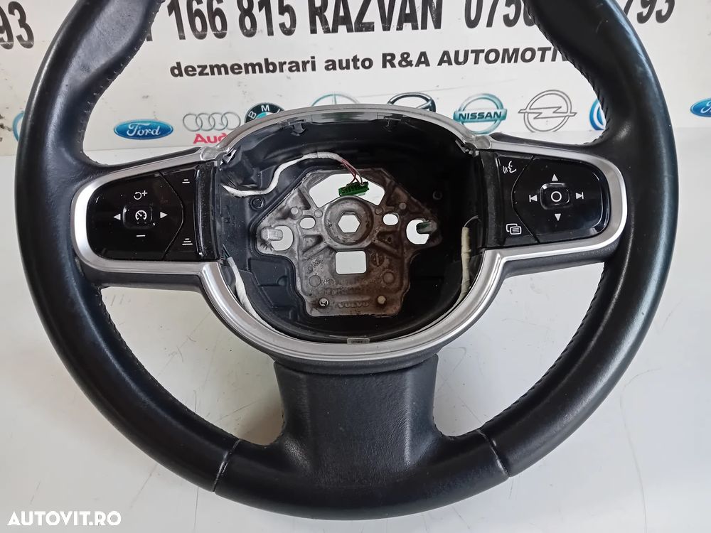 Volan Din Piele Cu Comenzi Volvo S90 V90 XC60 XC90 An 2016-2020 Stare Buna - 4
