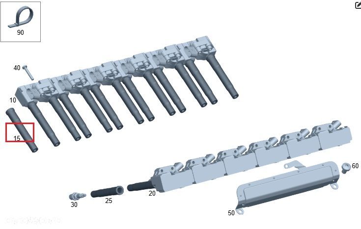 MERCEDES M277 M279 Wtyk cewki zaplonowej OE - 2