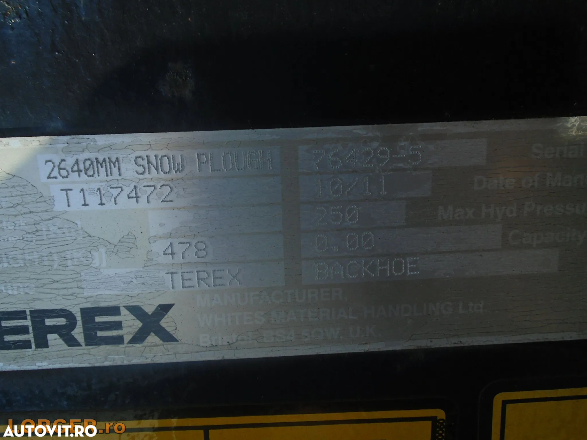 Terex Lama Hidraulica Noua Nefolosit 2640 mm - 4
