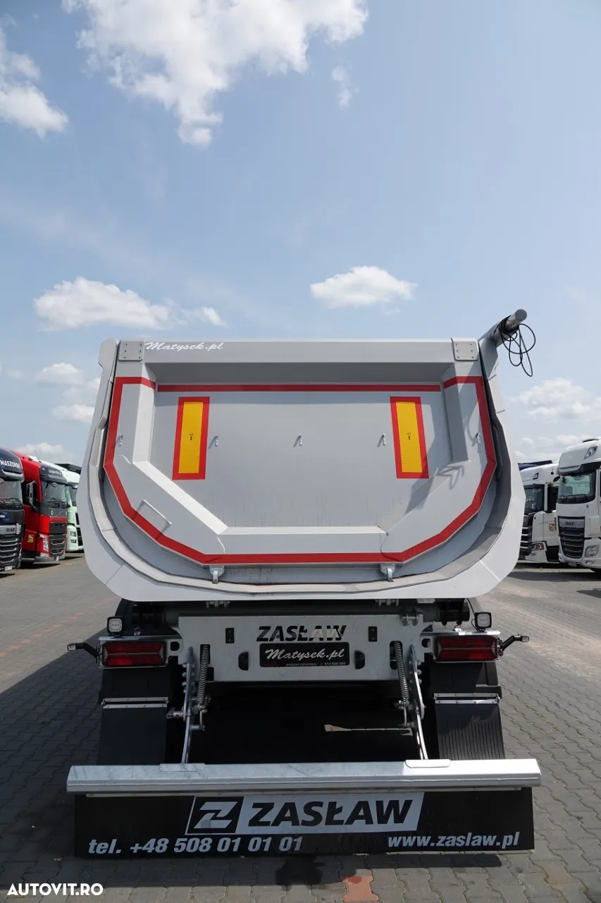 Zaslaw BASCULATOR Zasław 28 m3 / NOU / OȚEL / TUBI PORTBAGAI HP / AXIE DE RIFAT / SAF / 2025 - 12