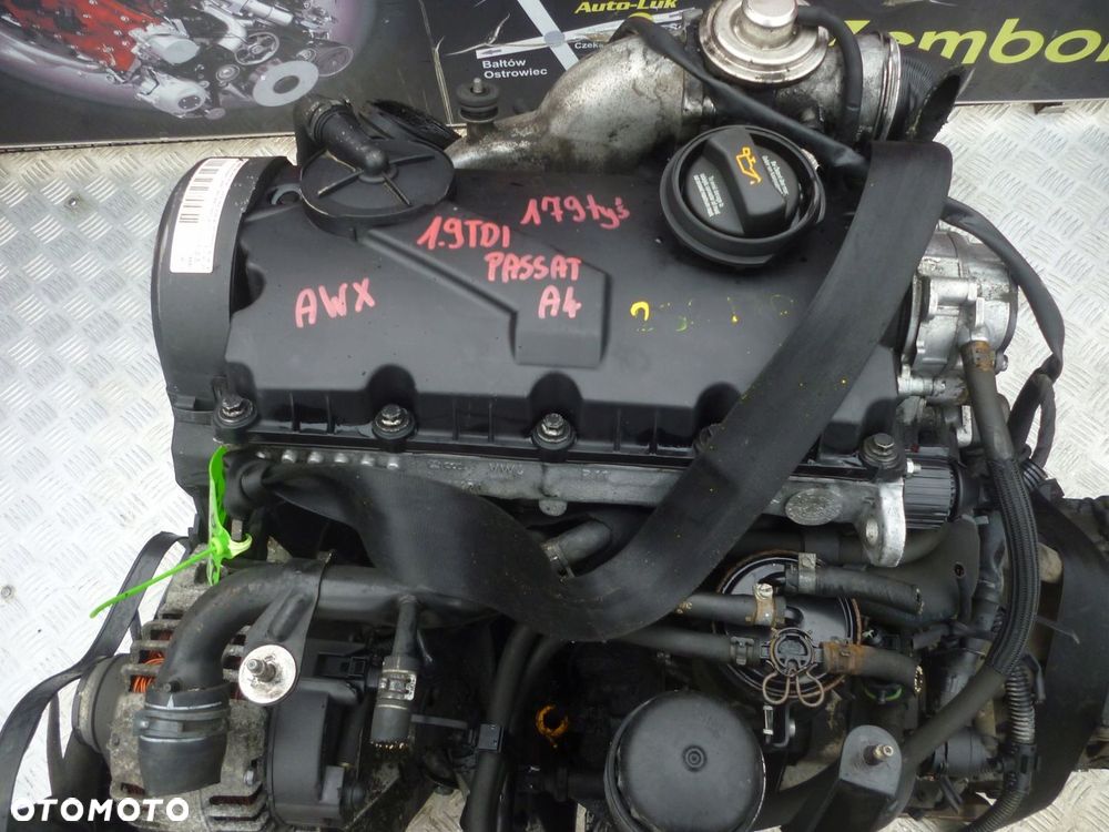 SILNIK KOMPLETNY VW PASSAT AUDI A4 1.9 TDI AWX 179 TYS - 2
