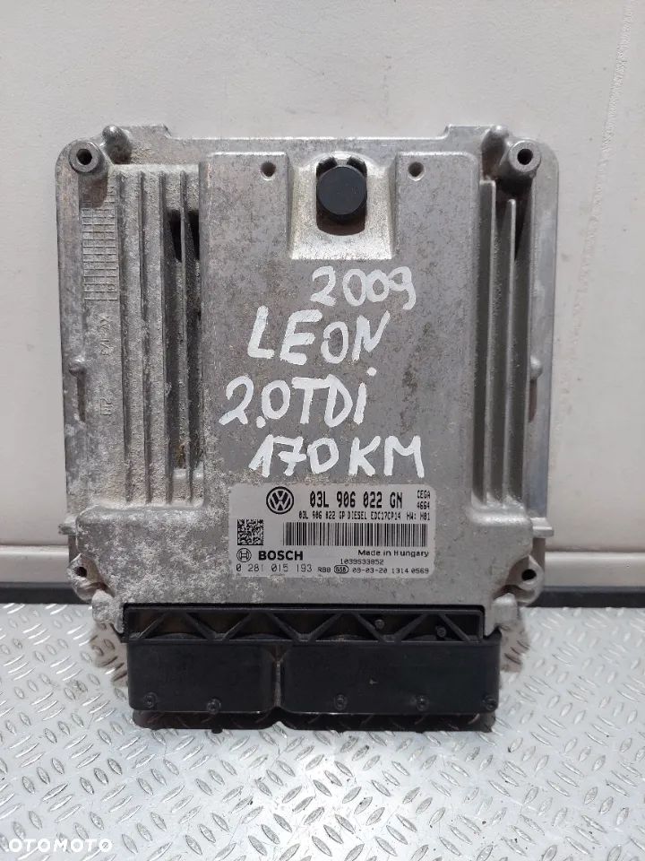 KOMPUTER STEROWNIK SILNIKA SEAT LEON II FR LIFT NR 03L906022GN - 1