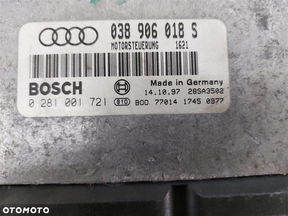 Komputer sterownik silnika Audi A4 B5 1995-2001 1,9 TDI 038906018S ORYGINAŁ - 2