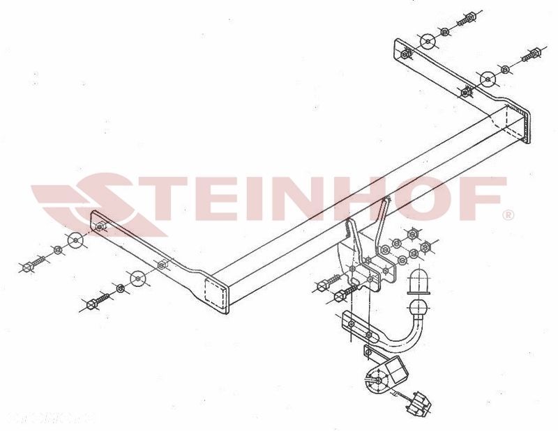 Hak Holowniczy+MODUŁ 7PIN do VOLKSWAGEN GOLF V Hatchback od 2003 do 2008 - 2