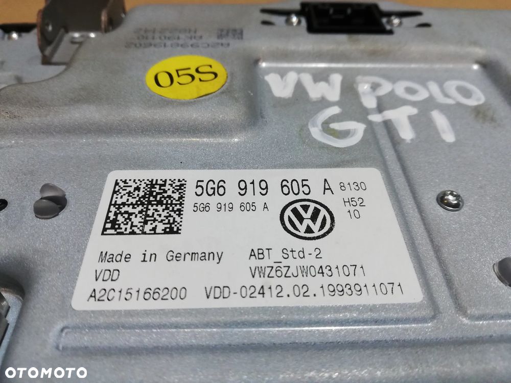 VW Polo EKRAN WYŚWIETLACZ NAWIGACJI VAG 5G6919605A - 3
