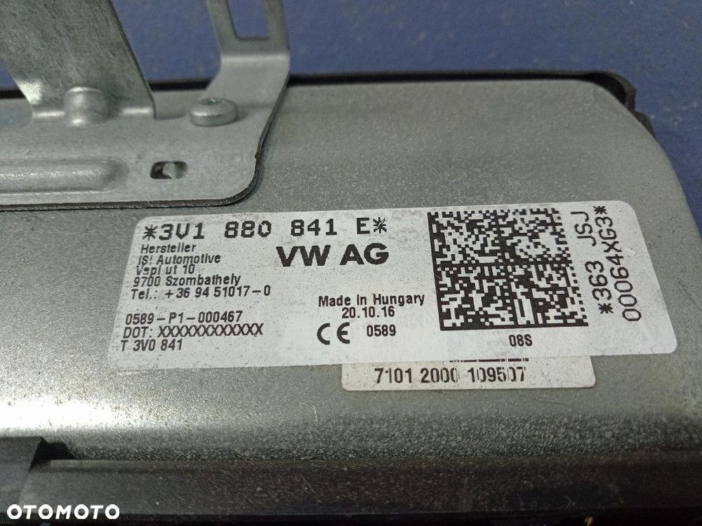 SUPERB III 15- DESKA KONSOLA PODUSZKI PASY SENSOR KPL EU 3V1857007 - 8