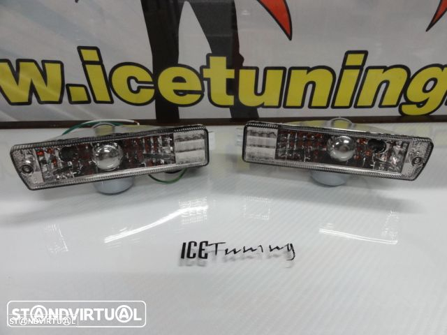 Piscas frontais VW Golf 2, Jetta 2 fundo preto /Smoke ou fundo cristal - 2