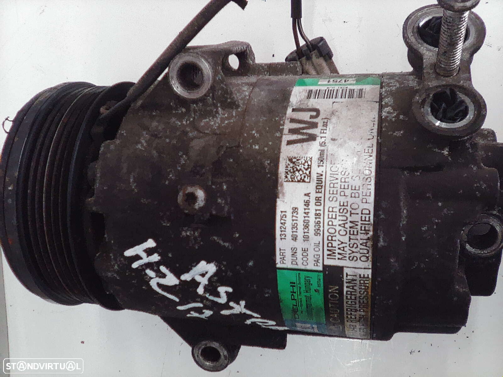 Compressor de ar condicionado   / A C  Opel Astra H  1.7  CDTI  ref: 13124751 - 4