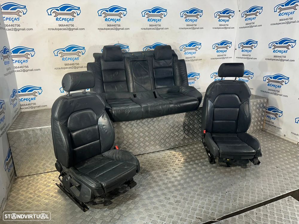 .Conjunto Bancos Sline Pele Frente Frontal Tras Traseiro Audi A6 C6 4F 2004 - 2011 - 3