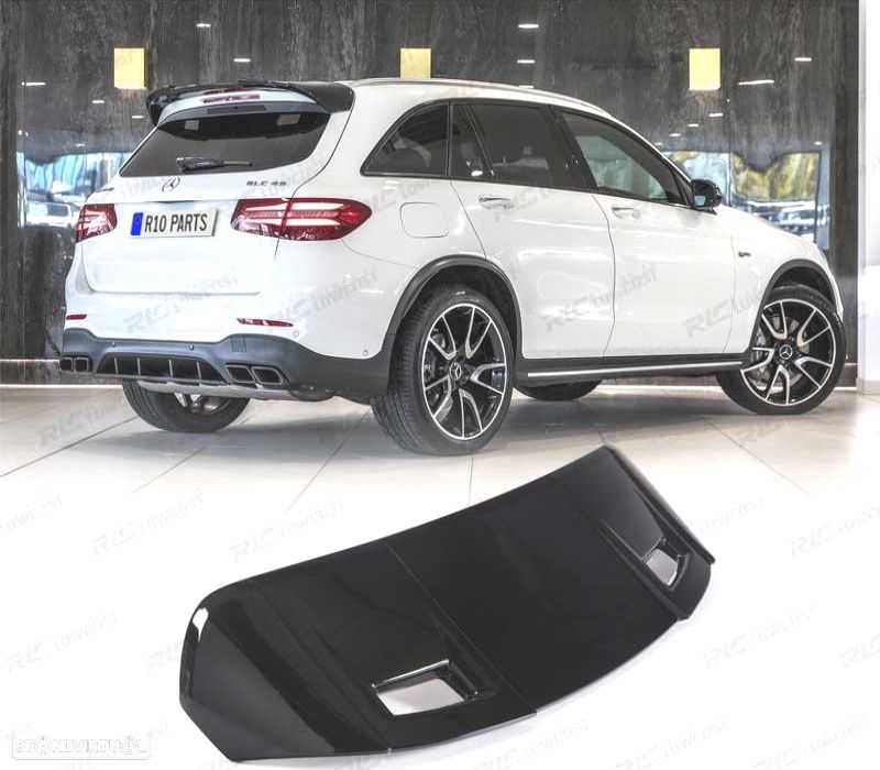 AILERON MERCEDES GLC X253 SUV 15- LOOK AMG PRETO BRILHANTE - 1