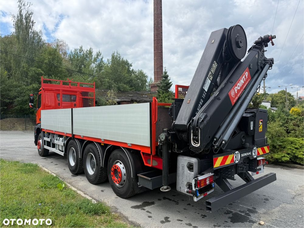 Mercedes-Benz AROCS 3240 *TRIDEM *HIAB X-HIPRO 192 E-5+RADIO* 7.5m PAKA Z BURTAMI* 8x4* KOŁA 90%* KAMERA* ROTATOR+WIDŁY* Z FRANCJI* - 8