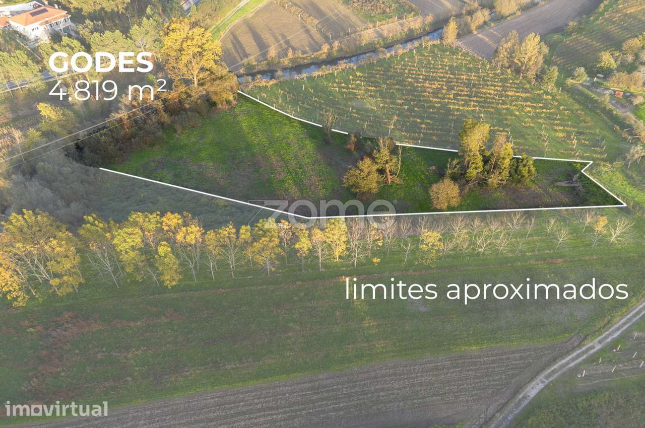 Godes - Terreno agrícola à beira rio c/ 4.819 m², em Sobreira - Grande imagem: 2/15