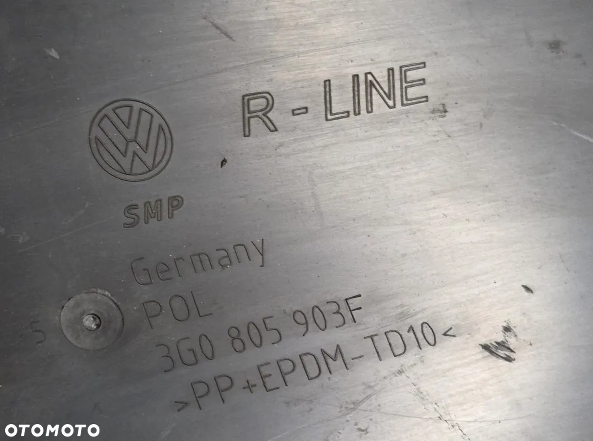 Dokładka płyta zderzaka przedniego Volkswagen Passat B8 R-line 3G0805903F - 2