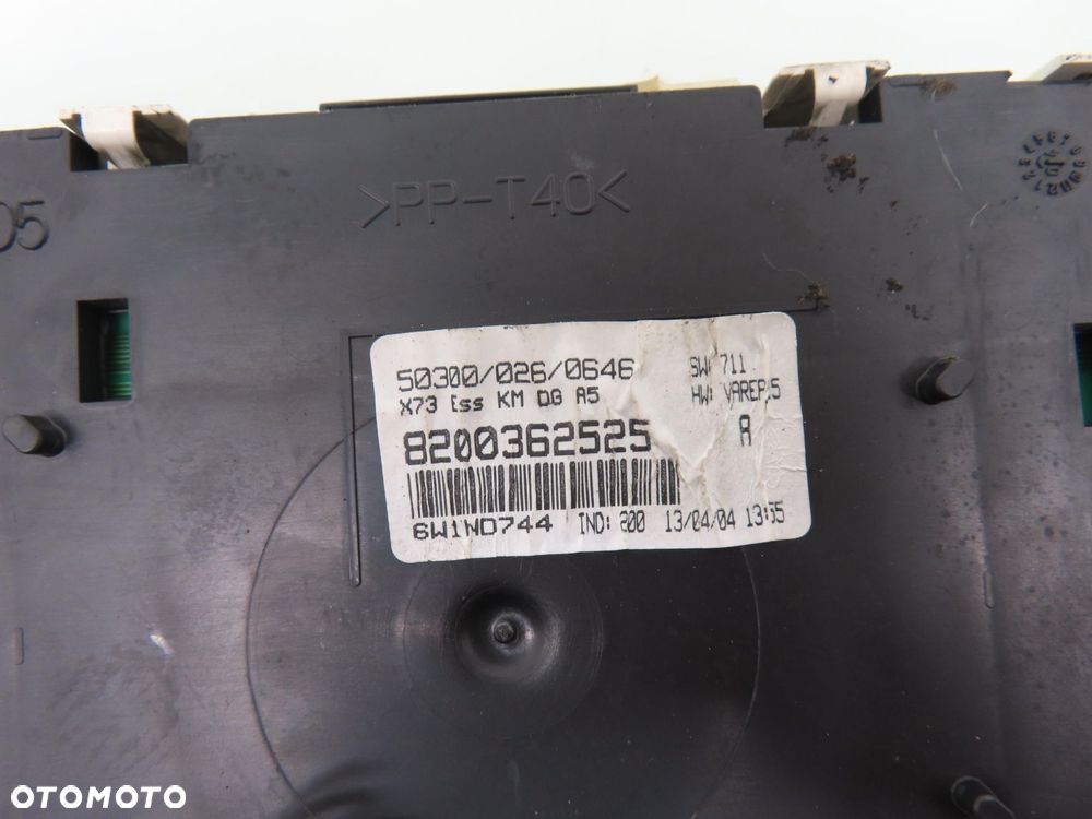 LICZNIK RENAULT VEL SATIS 2.0 Turbo 8200362525 8200326981 - 4