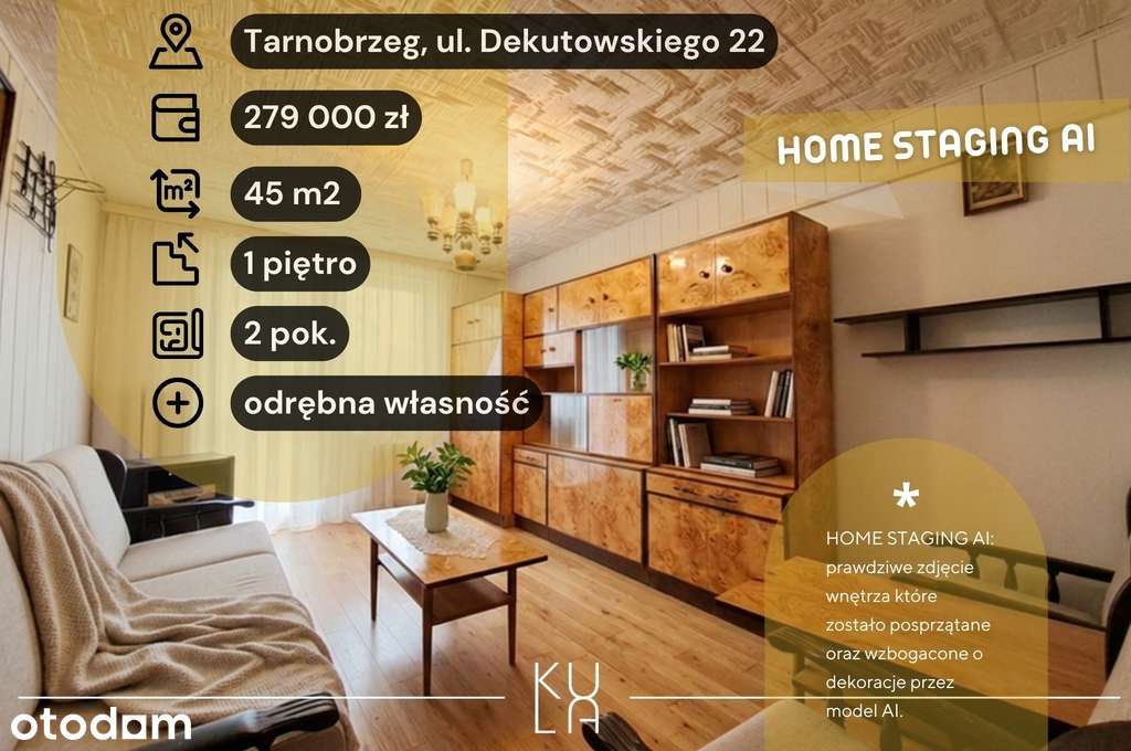 I piętro i świetna cena! 45 m² możliwe 3 pokoje!