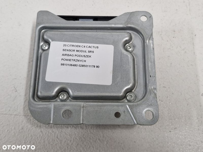 CITROEN C4 CACTUS SENSOR MODUŁ SRS AIRBAG PODUSZEK POWIETRZNYCH 9810106480 0285011178 - 4