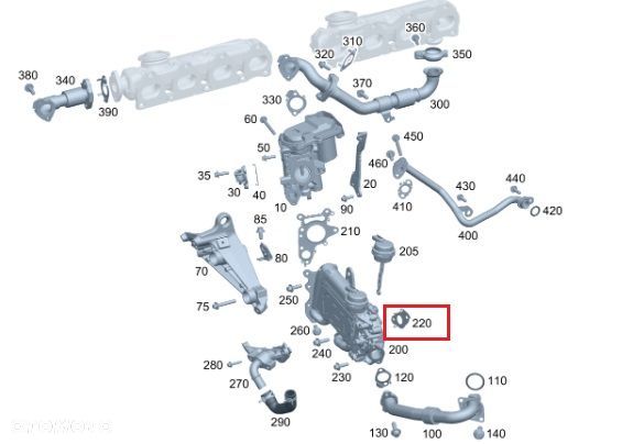 MERCEDES OM654 OM656 Uszczelka chlodniczki EGR - 2
