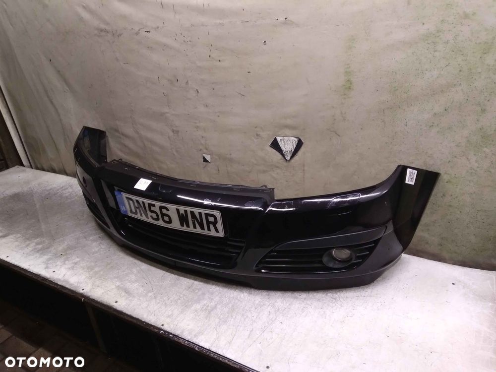 ^ ZDERZAK PRZÓD PRZEDNI DO OPEL ASTRA H 3 III Z20R CZARNY HALOGENY - 3