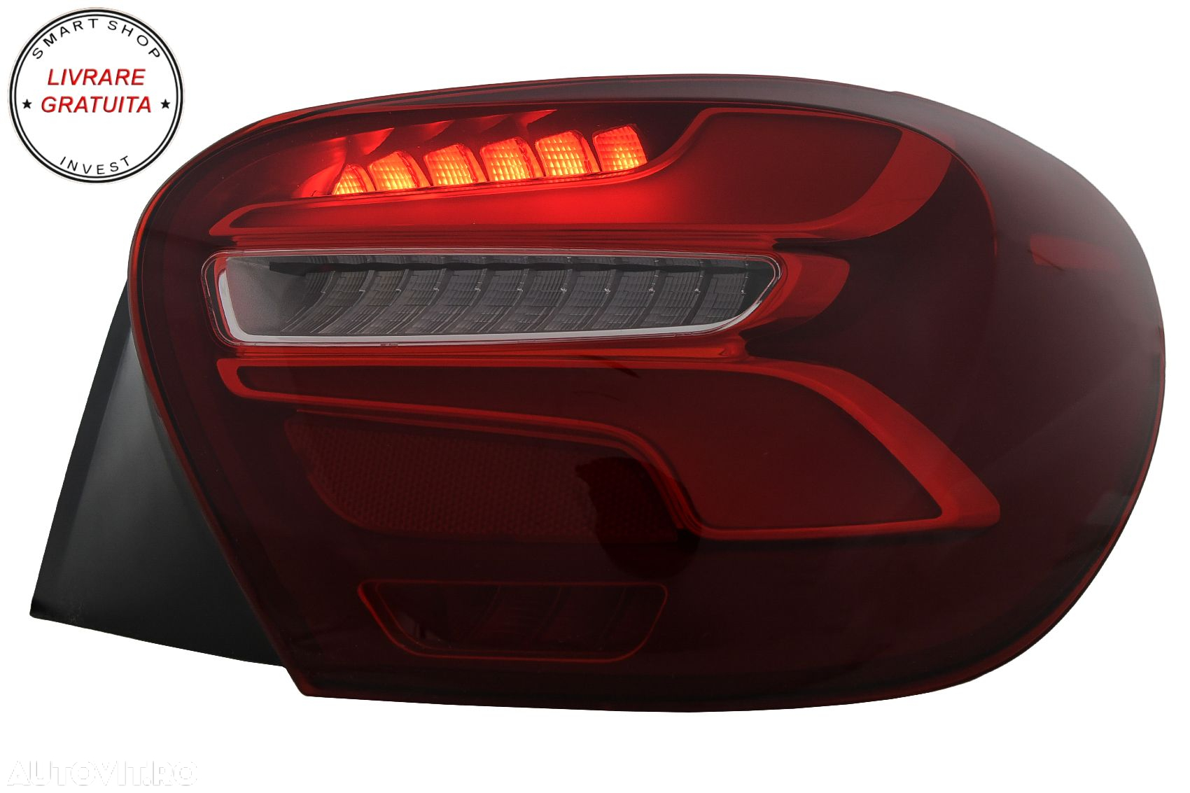 Stopuri LED Mercedes A-Class W176 (2013-08.2015) Facelift Design Rosu cu Semnal Di- livrare gratuita - 7