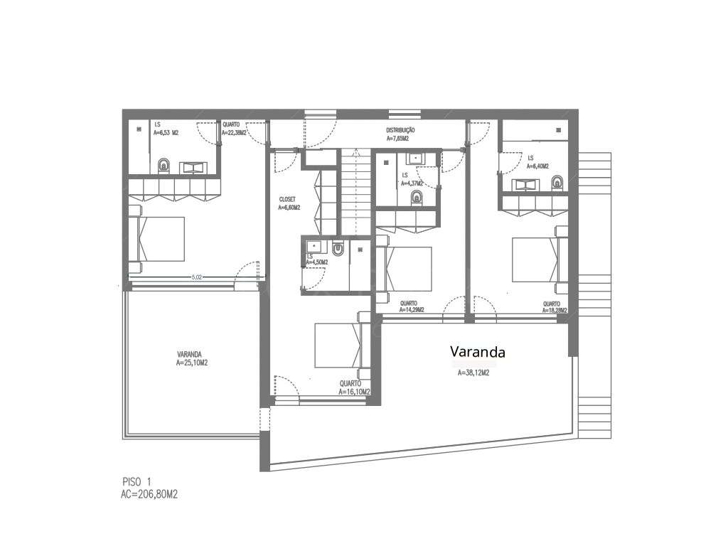 Moradia T4 com piscina interior para venda em Rebordões, Ponte de Lima - Grande imagem: 4/4