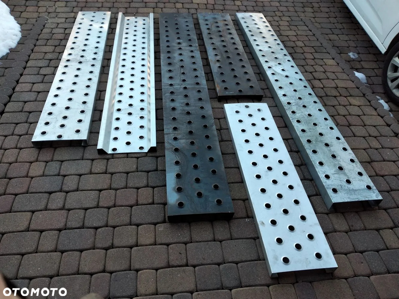 Rynna ocynk lub czarna nieocynkowana blacha lohr do budowy trap trapy wjazdów podjazdów najazdów panel poprzeczny laweta pomoc drogowa najazd - 7
